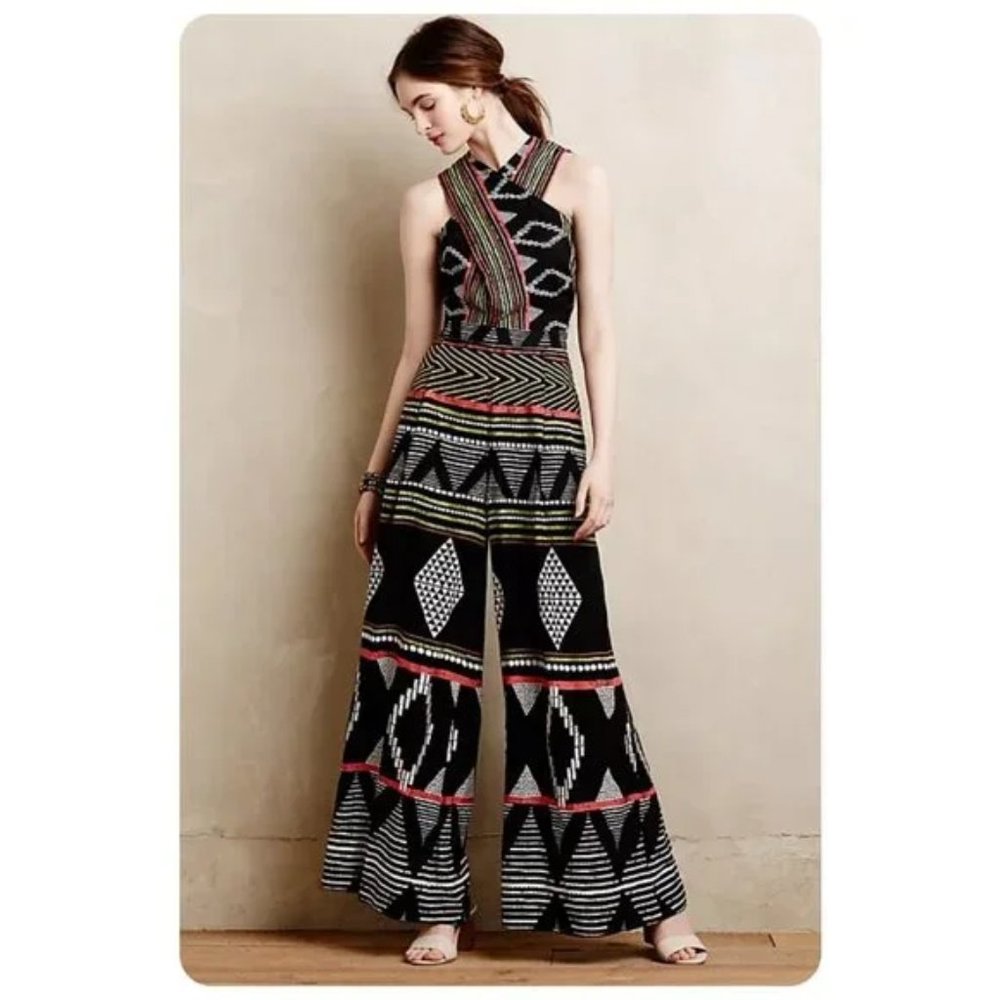 Anthropologie Elevenses Amapa Jumpsuit sz 4